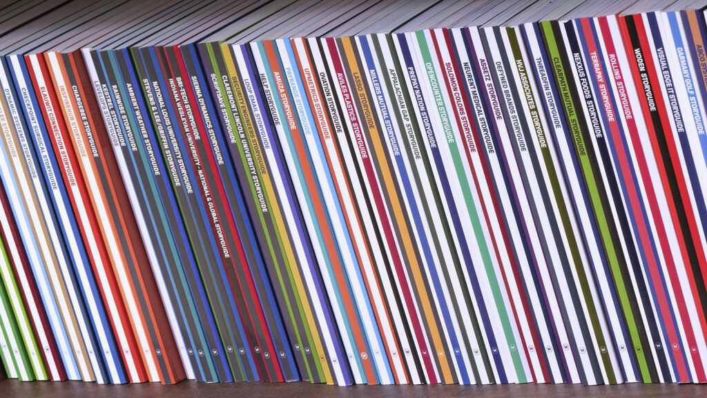 StoryGuides on shelf