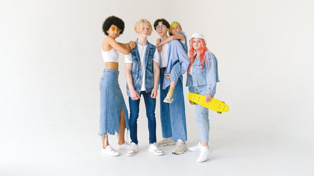 Group of people in denim