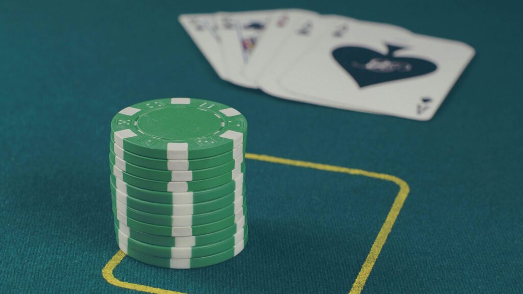 Poker chips and cards