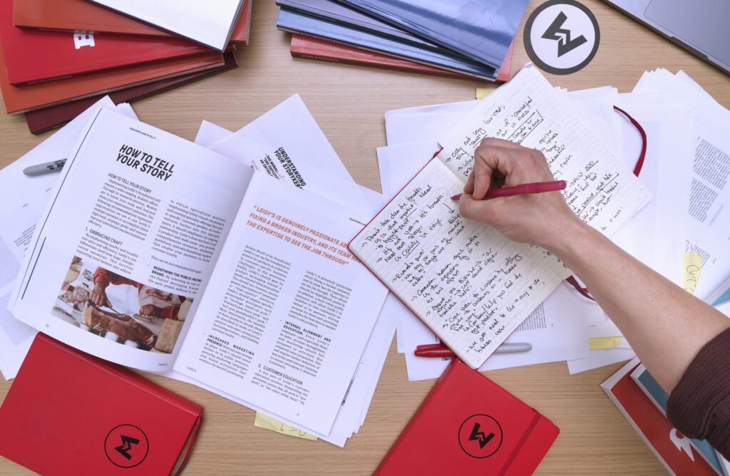 Writing notes about story