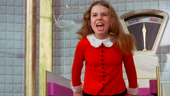 A child screaming in defiance on a good-to-bad scale
