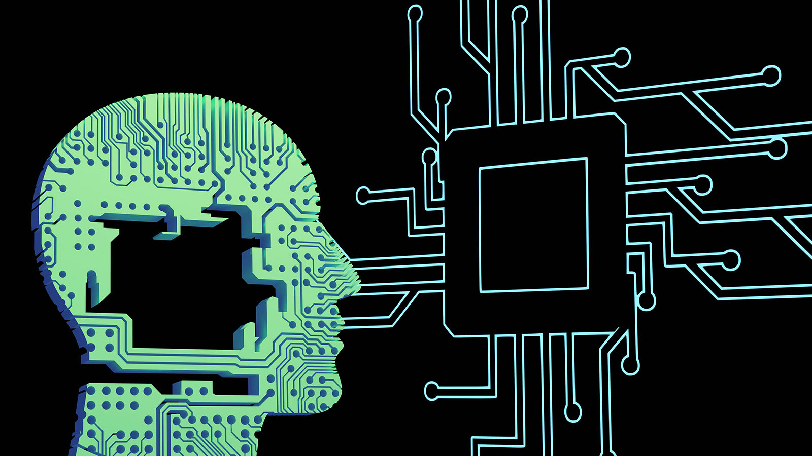 Brain with electrical pathways